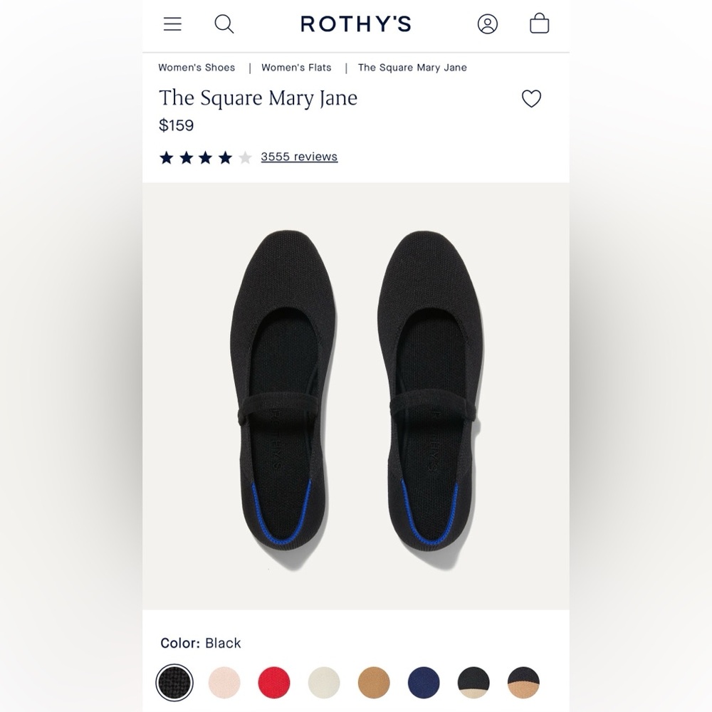 Rothy's The Square Mary Jane Flats